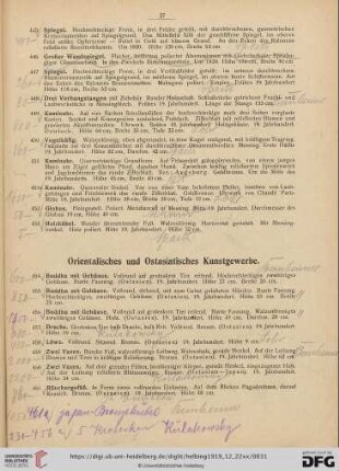 Orientalisches und Ostasiatisches Kunstgewerbe (Nr. 454-468)