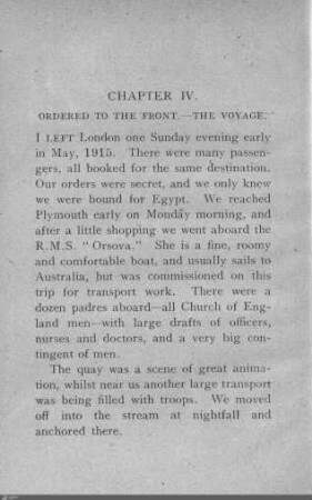 Ordered to the front - the voyage