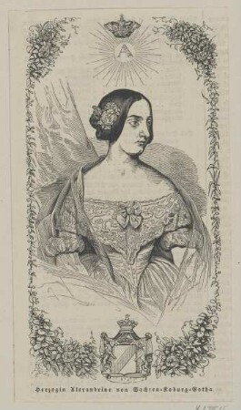 Bildnis der Alexandrine von Sachsen-Koburg-Gotha