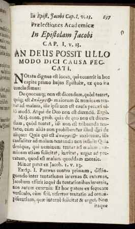 Praelectiones Academicae In Epistolam Jacobi