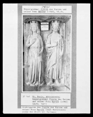 Grabfiguren Pippin des Kurzen und seiner Frau Bertha