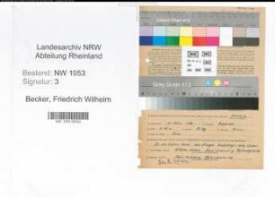 Entnazifizierung Friedrich Wilhelm Becker , geb. 01.03.1896 (Rohrmeister)