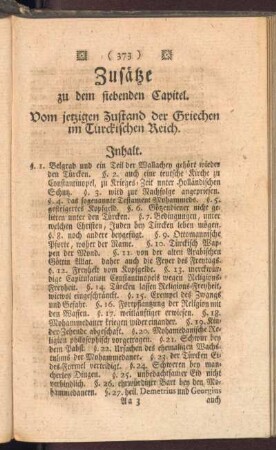 Zusätze zu dem siebenden Capitel
