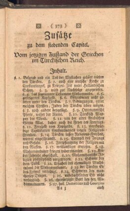Zusätze zu dem siebenden Capitel