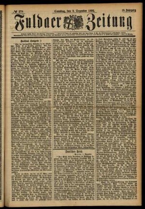 Ausgabe vom Samstag, den 03. Dezember 1892.