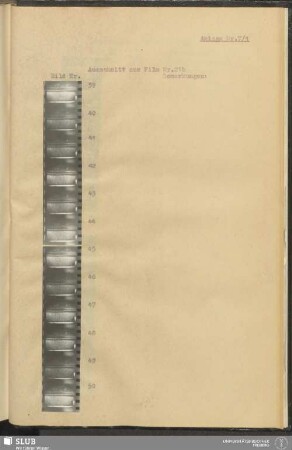 Anlage Nr. 7/1 - 7/11: Ausschnitt aus dem Film Nr. 21b