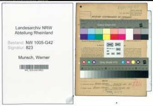 Entnazifizierung Werner Munsch , geb. 26.02.1909 (Werkstattleiter)