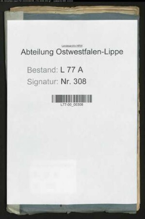Hypothekenbücher des Amtes Oerlinghausen