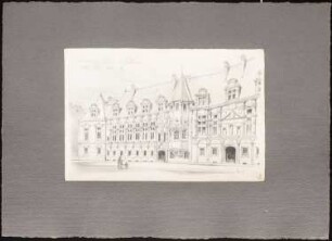 Reiseskizzen aus Italien: Grenoble: Palais de Justice (Perspektivische Ansicht)