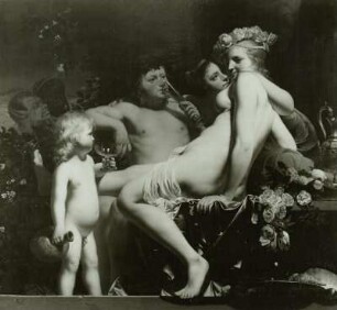 Bacchus mit zwei Nymphen und Amor