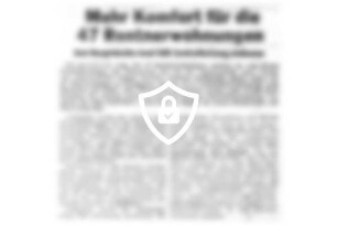 Mehr Komfort für die 47 Rentnerwohnungen