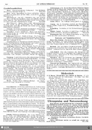 Uhrenpreise und Notverordnung