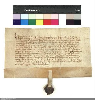 Lehenaufsage des Hans von Milz an Friedrich [von Romrod], Abt von Fulda, bezüglich eines Hofs und zweier Güter in Milz