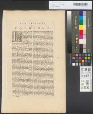 Coloniensis Archiepiscopatus. Auctore Ioh(anne) Gigante Medico et Mathematico. Amstelodami Guihelmus Blaeuw Excudit