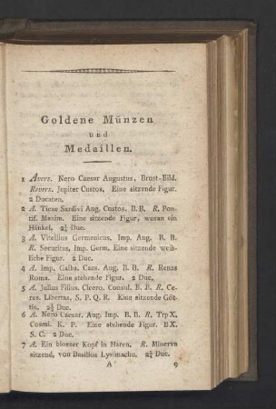 Goldene Münzen und Medaillen