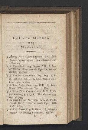 Goldene Münzen und Medaillen