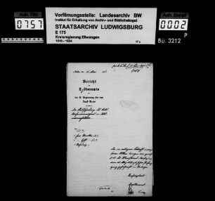 Schuldenwesen der Kirchengemeinde Adelmannsfelden