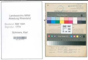 Entnazifizierung Karl Schroers , geb. 24.06.1885 (Gastwirt)