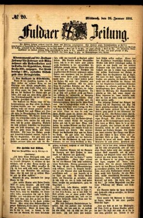 Ausgabe vom Mittwoch, den 26. Januar 1881.