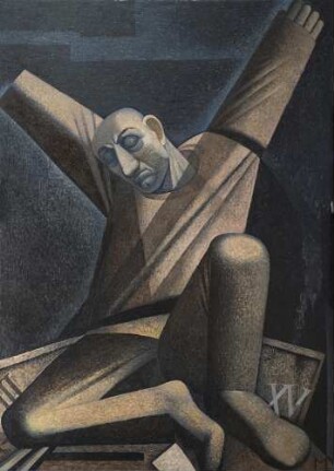 Soldat mit erhobenen Armen