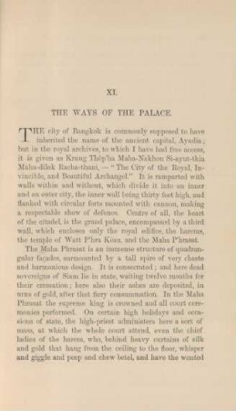 XI. The ways of the palace