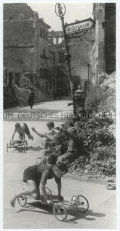 Einladungskarte für die Ausstellung "Kinder nach dem Krieg" im Zeughaus