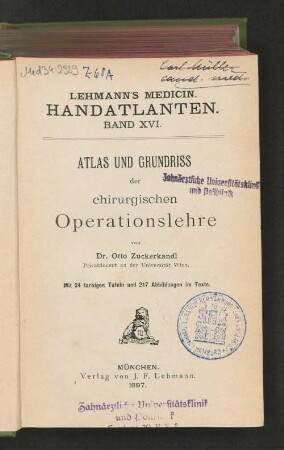 Atlas und Grundriss der chirurgischen Operationslehre