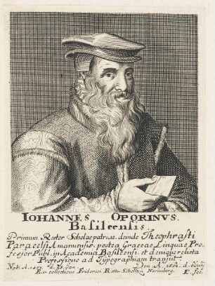 Bildnis des Iohannes Oporinvs