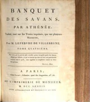 Banquet des savans, 4