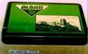 Blechdose für 25 CIGARETTEN "ALBATi Nr. 4" (Abbildung Schloss Heidelberg)