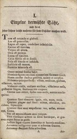 Lateinisches Lesebuch für die ersten Anfänger : nebst den Anfangsgründen der Grammatik