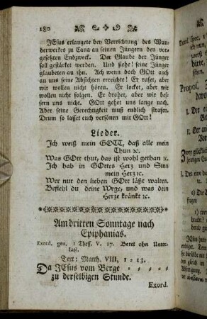 Am dritten Sonntage nach Epiphanias.