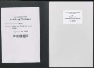Dienstregister der Vogtei Bünde des Amtes Limberg