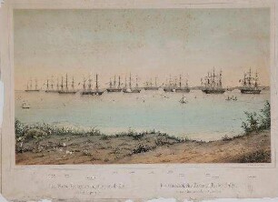 Die französische Flotte im Kieler Hafen (1854)