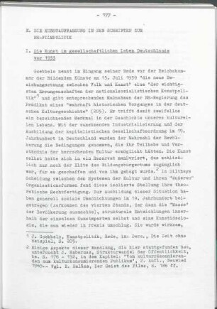 I. Die Kunst im gesellschaftlichen Leben Deutschlands vor 1933
