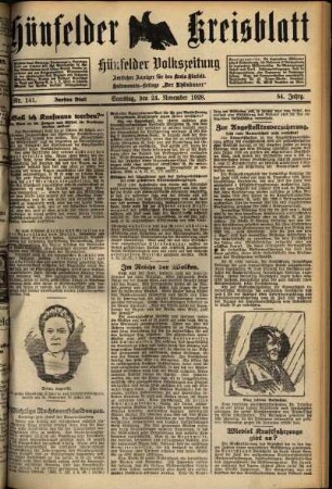 Zweite Ausgabe vom Samstag, den 24. November 1928.