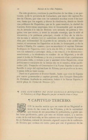Capitulo tercero. Del Govierno de Don Goncalo Ronquillo de Penalosa...