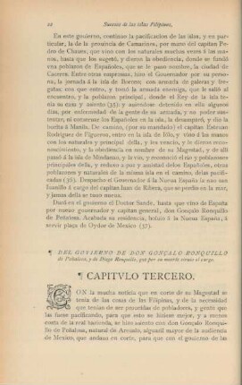 Capitulo tercero. Del Govierno de Don Goncalo Ronquillo de Penalosa...