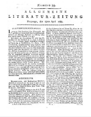 Masius, J. N.: Aussichten der Seele. Ein Lied in Prosa. Leipzig: Selbstverl. 1785