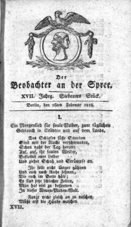 7. Stueck, 16. Februar 1818