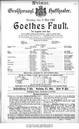 Goethes Faust. Der Tragödie erster Teil
