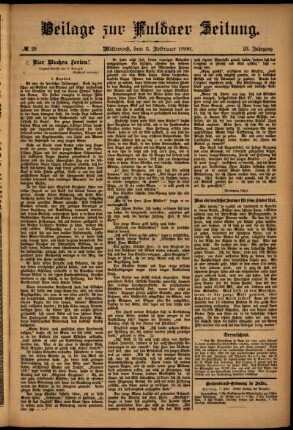 Zweite Ausgabe vom Mittwoch, den 05. Februar 1896.