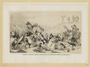 Grande et terrible croisade entreprise par les burgraves contre les journalistes, aus: "Le Charivari", Paris, 29. August 1850