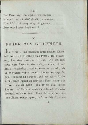 X. Peter als Bedienter