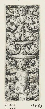 Ornament mit Frau mit zwei Fischschwänzen