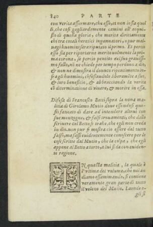 Difesa di Francesco Betti sopra la nona malitia di Girolamo Mutio ...