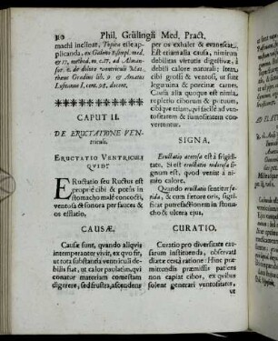 Caput II. De Eructatione Ventriculi.