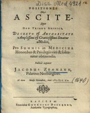 Positiones De Ascite