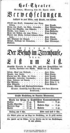 Der Besuch im Irrenhause, oder: List um List