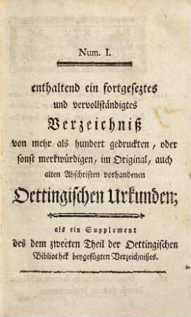 Materialien zur Oettingischen, ältern und neuern, Geschichte : eine periodische Schrift, 1
